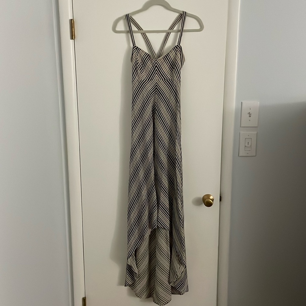 Navy and beige summer dress